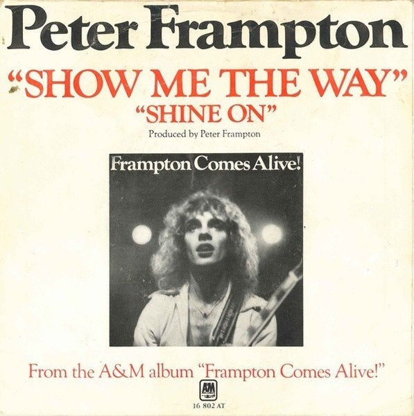 Peter Frampton - Show Me The Way (7 inch single 1976), 7 inch, Ophalen of Verzenden, Zo goed als nieuw, Hardrock