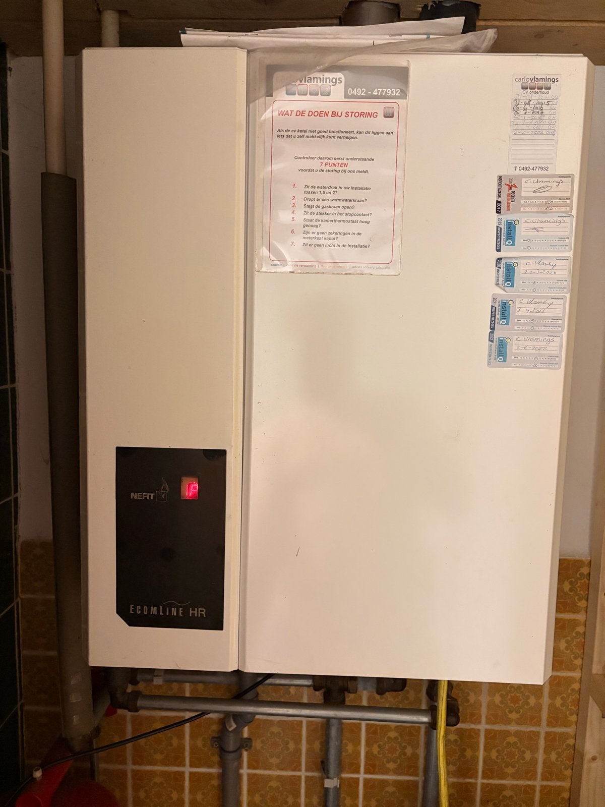 Nefit Ecomline HR CV-ketel - Goed onderhouden, Ophalen, 30 tot 80 cm, Gebruikt, Hoog rendement (Hr)