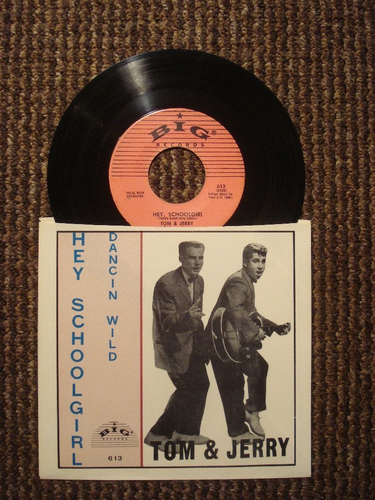 Tom & Jerry 7" Single: Hey schoolgirl (USA) Simon Garfunkel, Gebruikt, 7 inch, Single, Ophalen of Verzenden