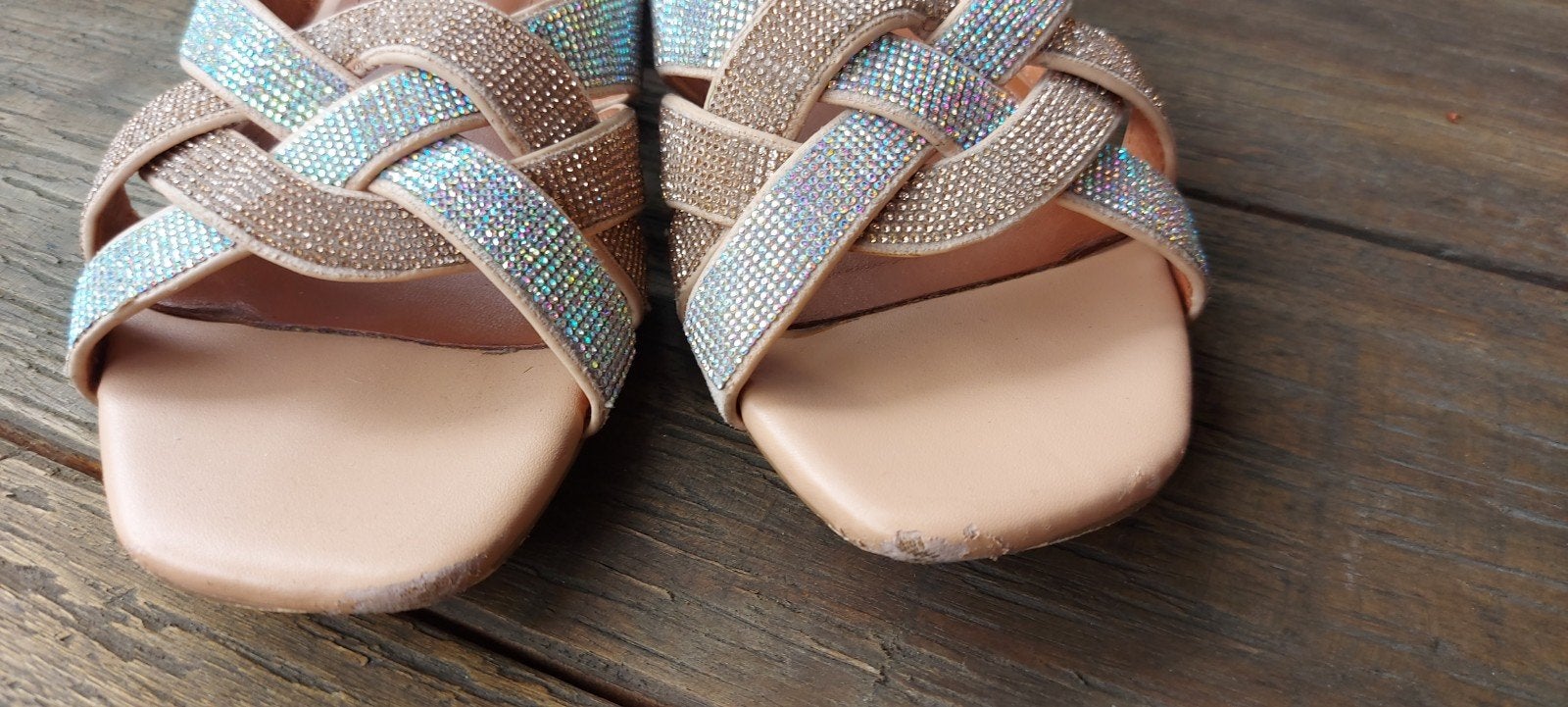 Bibi Lou Sandalen Roze Nude Maat 38, Bibi Lou, Zo goed als nieuw, Roze, Sandalen of Muiltjes