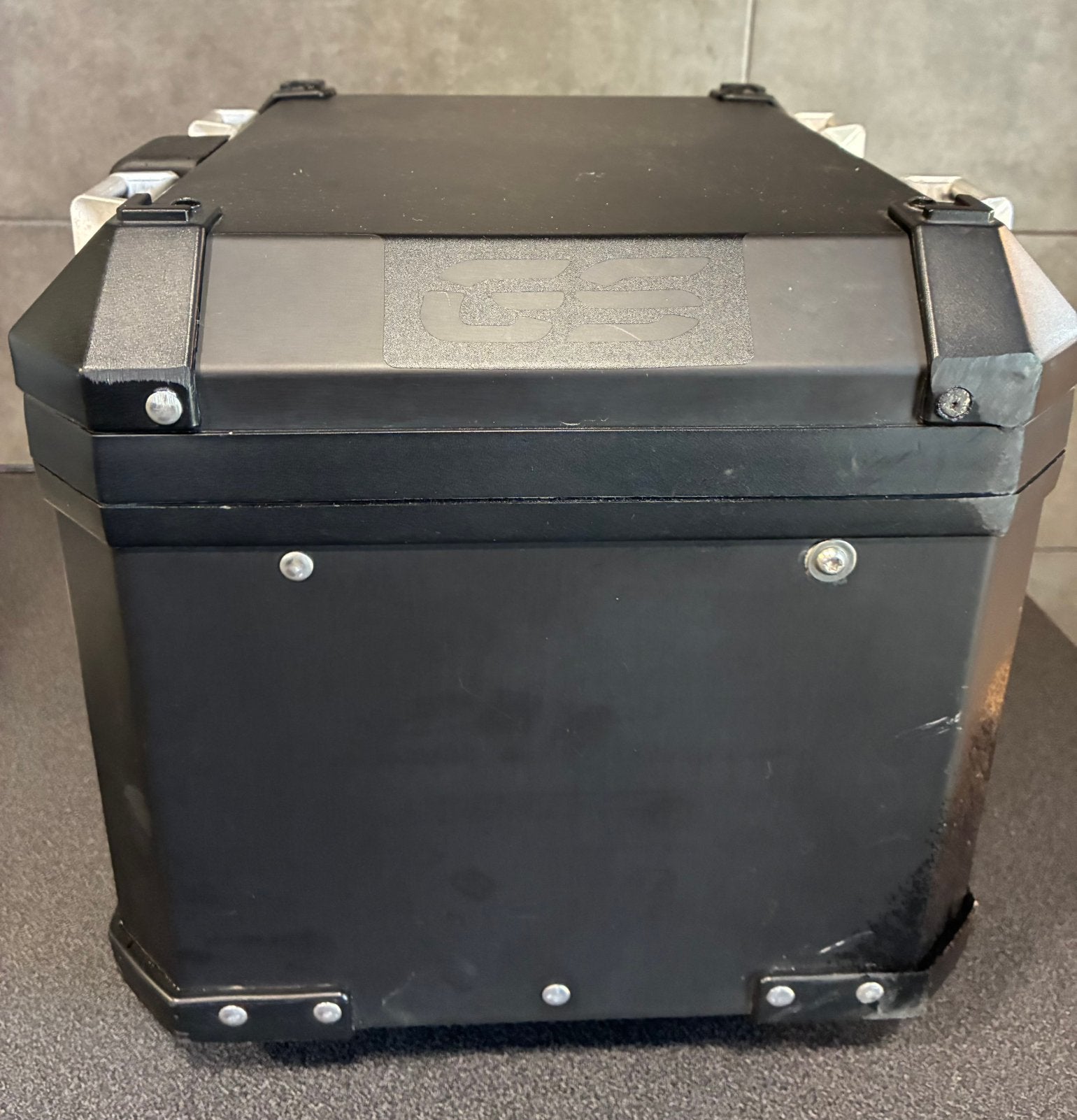 Orginele BMW zwarte aluminium topkoffer, Ophalen, Gebruikt