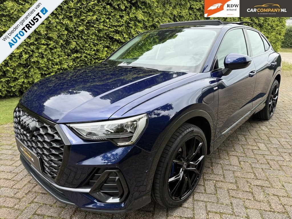 AUDI Q3 Sportback 45|2x SLINE| PANODAK|STUURWERWARMING| ACC, Auto's, Audi, Automatische klimaatregeling, Gebruikt, Zwart, Met garantie (alle)