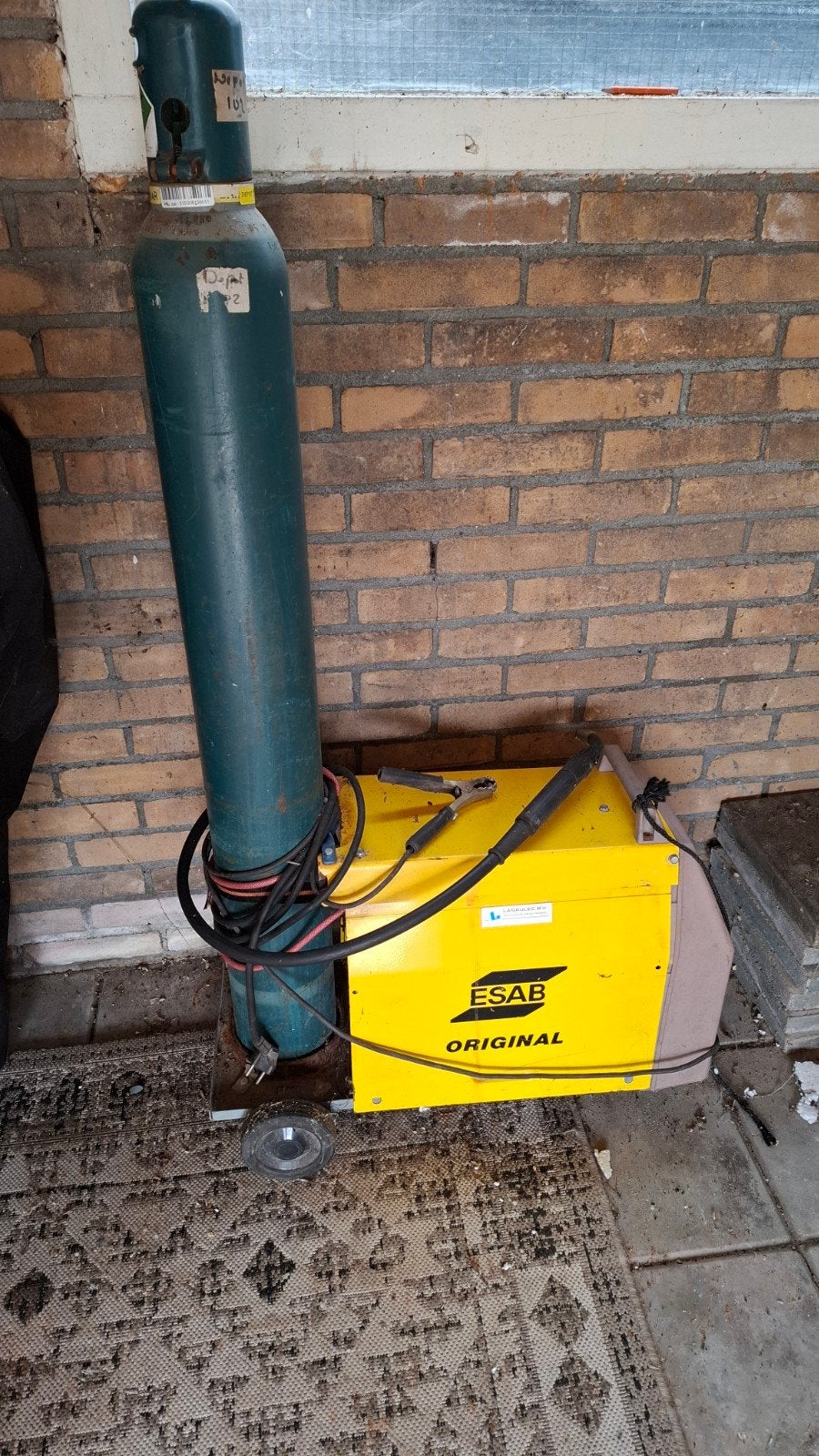 lasapparaat, Ophalen, Minder dan 150 ampère, Elektroden