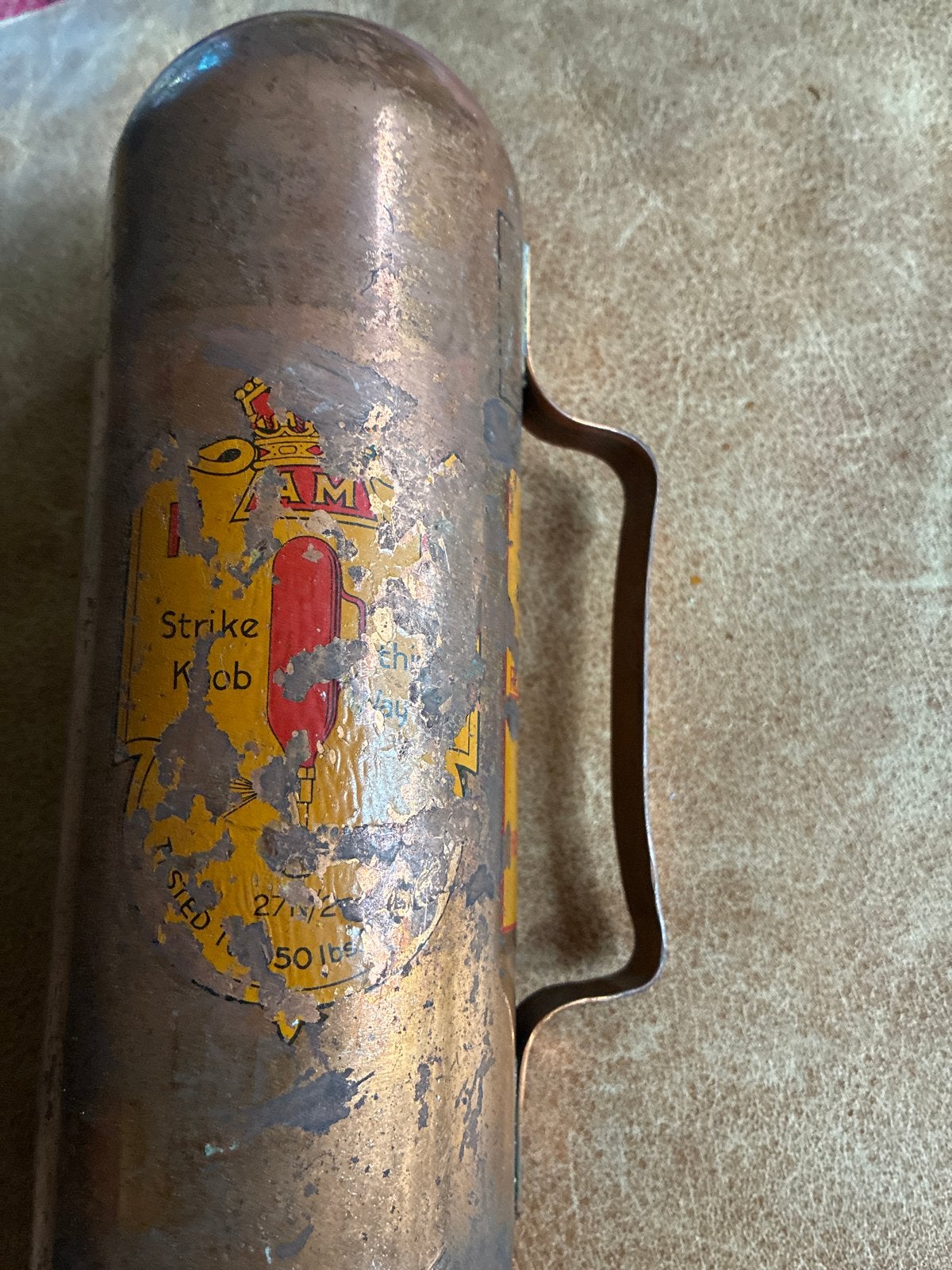 Vintage Koperen Brandblusser - Decoratief Item, Ophalen of Verzenden