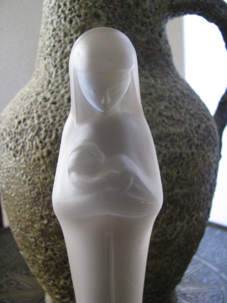 S. Uiterwaal * Leerdam Glas * Madonna # Maria met Kind *, Ophalen of Verzenden