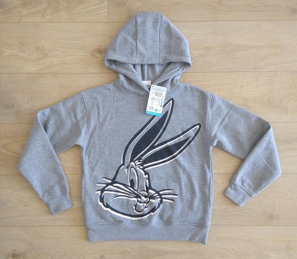 Grijze Looney Tunes Bugs Bunny hoodie maat xxs, Primark, On-line, Nieuw, On-line