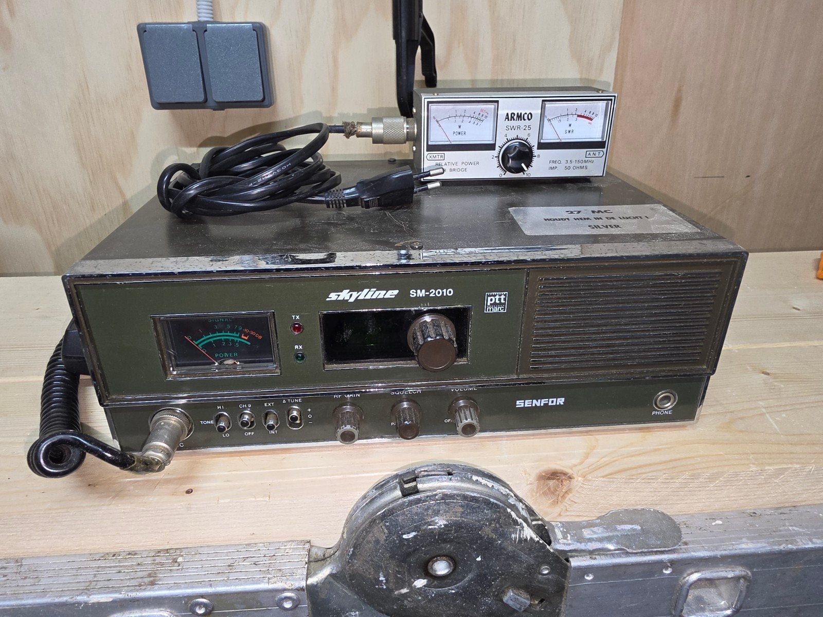 Skyline SM-2010 CB Transceiver met Senfor microfoon, Telecommunicatie, Ophalen, Gebruikt, Zender en Ontvanger