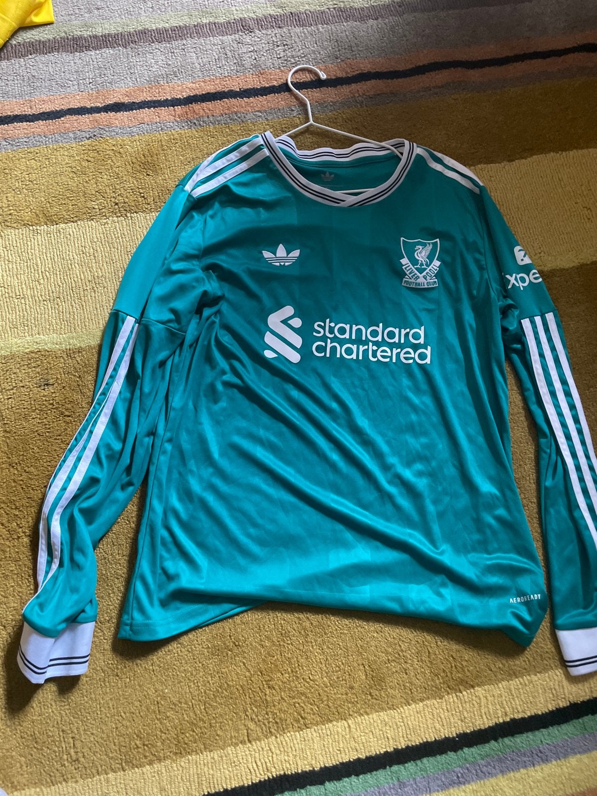 Liverpool FC Voetbalshirt Lange Mouwen Maat L, Maat 52/54 (L), Verzenden, Zo goed als nieuw, Voetbal