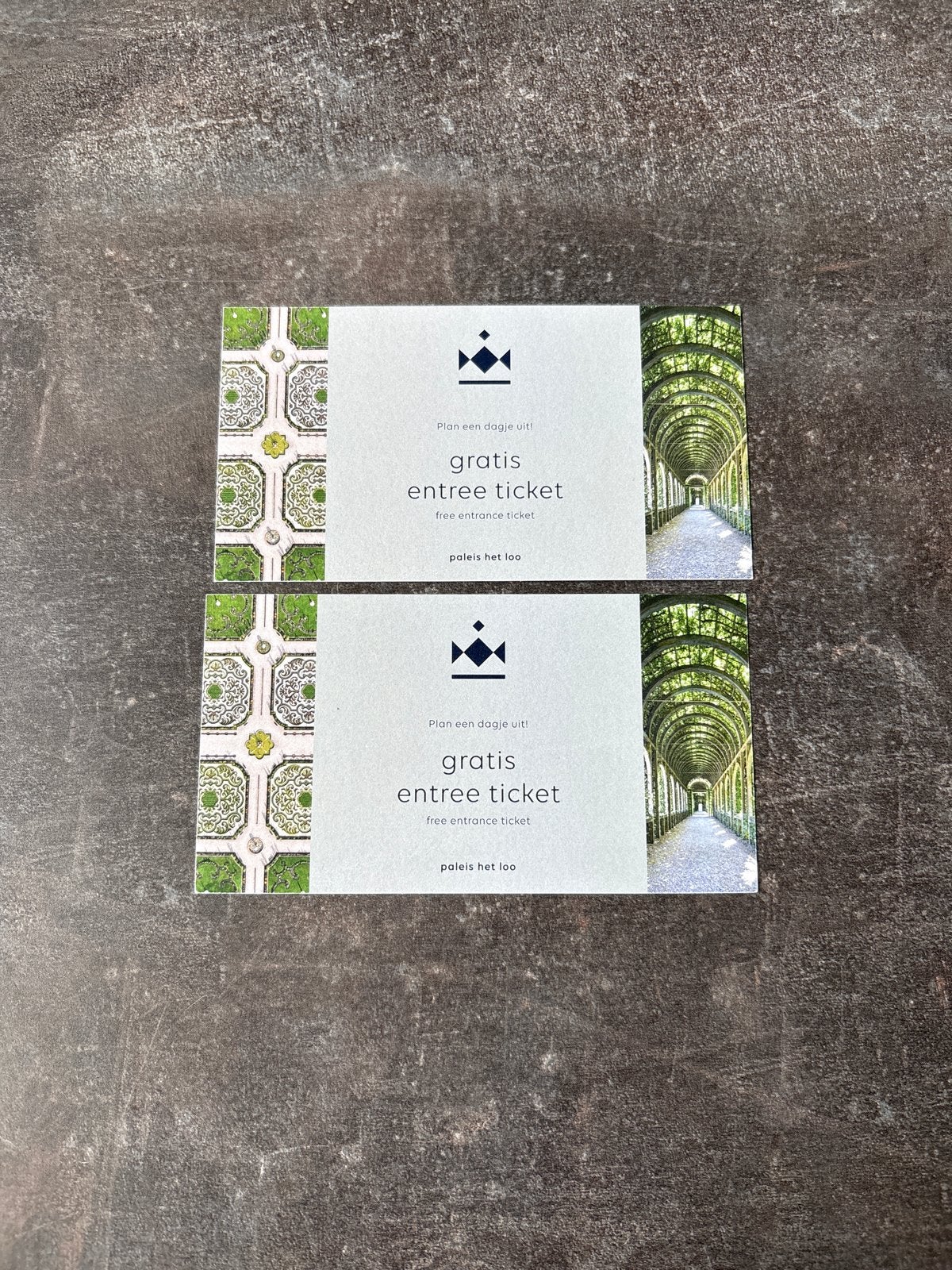 2 tickets Paleis het Loo, Tickets en Kaartjes, Musea, Twee personen, Ticket of Toegangskaart