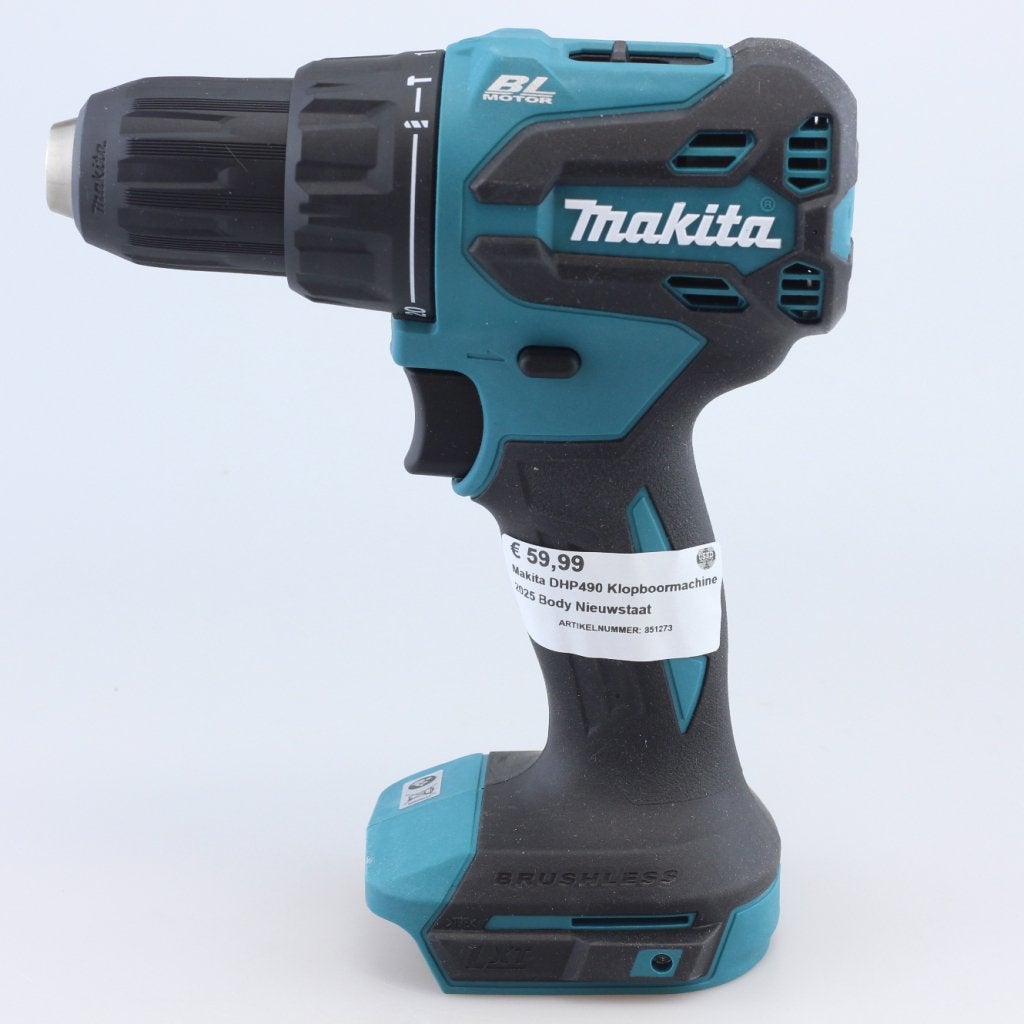 Makita DHP490 Schroefboormachine 2025 Body Nieuwstaat, Makita, Zo goed als nieuw, Support@makita.com, Makita Corporation, 3-11-8, Sumiyoshi-cho, 
Anjo, Aichi 446-8502
Japan