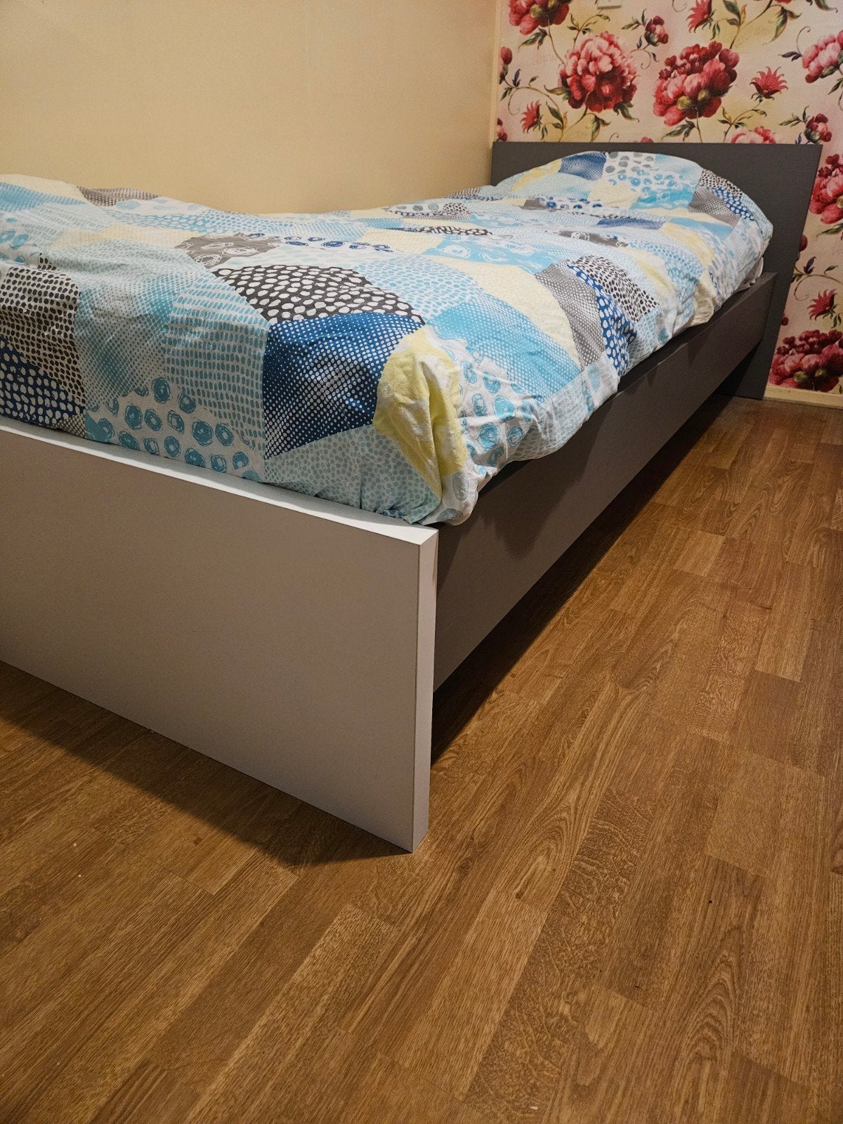 90 x 220 bed, Huis en Inrichting, Ophalen, 90 cm, Eenpersoons, Grijs