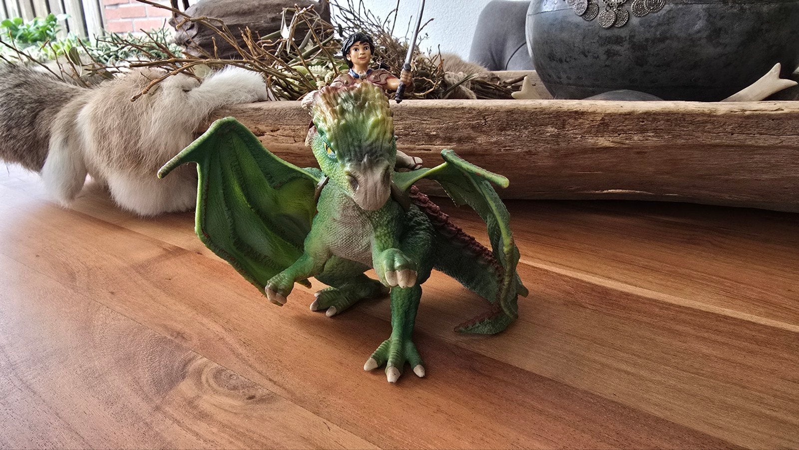 schleich dieren draak, Ophalen of Verzenden, Zo goed als nieuw, Paard, Beeldje of Figuurtje