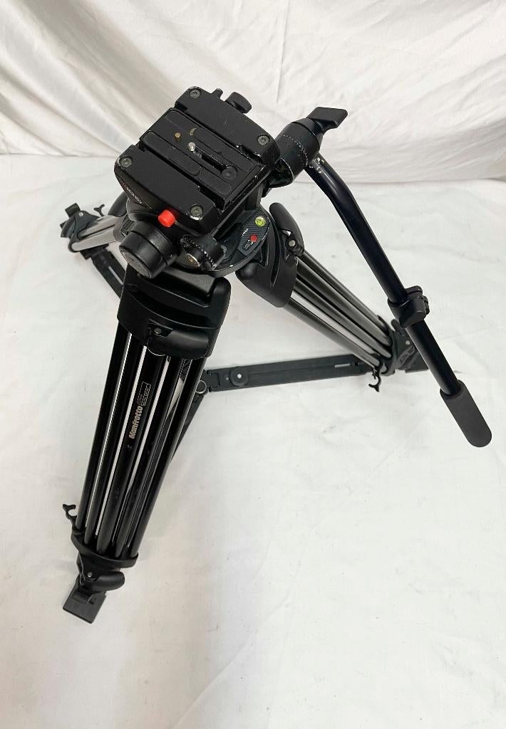 Manfrotto 525MVB professionele statief + kop + tas, N, N, Zo goed als nieuw, 150 tot 175 cm