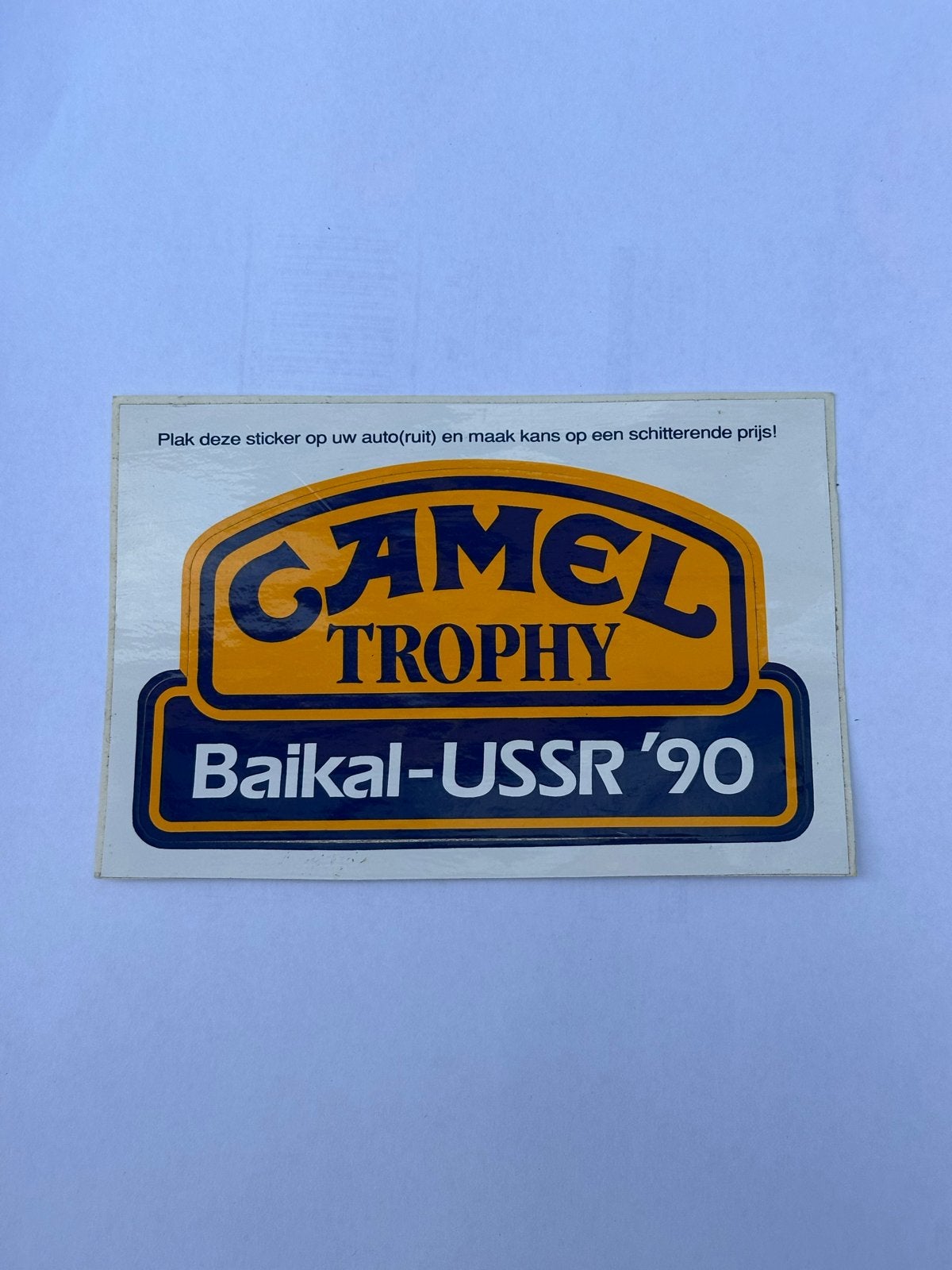 Zeldzame Originele Camel Trophy Baikal-USSR '90 Sticker, Ophalen of Verzenden