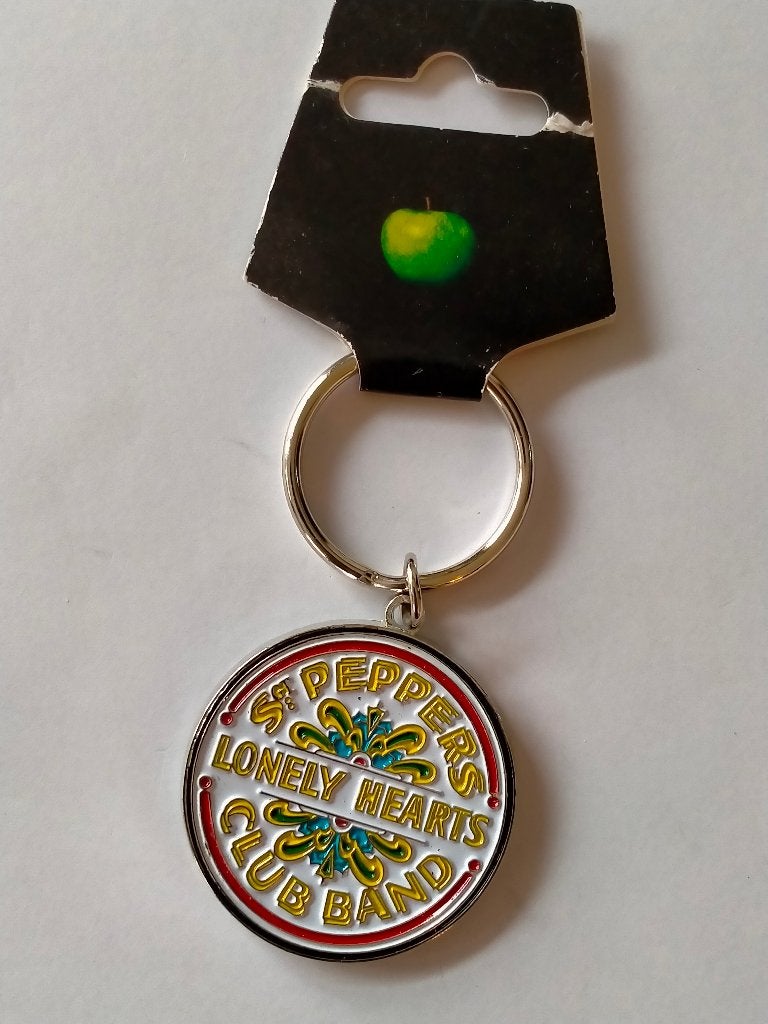 The Beatles sgt Peppers muziek logo sleutelhanger pop, Ophalen of Verzenden, Zo goed als nieuw, Overige typen