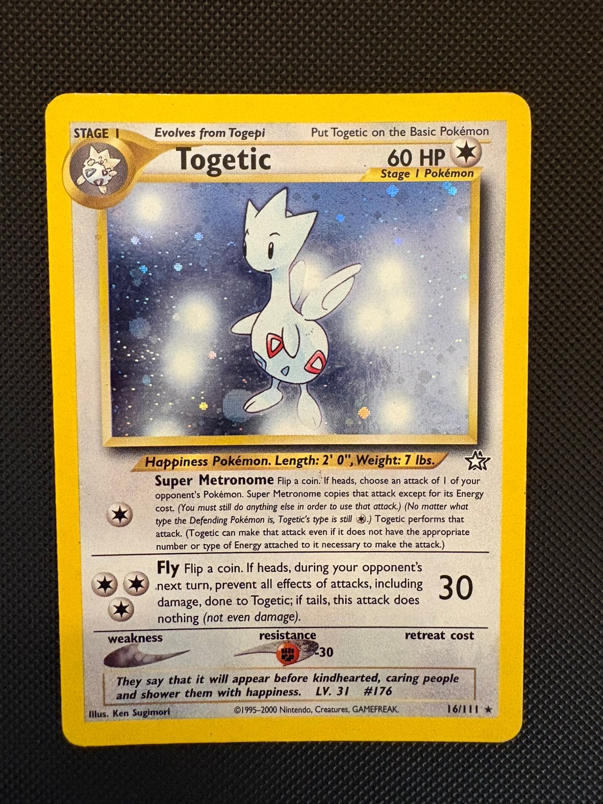 Togetic holo 16/111 pokemon neo genesis set, Ophalen of Verzenden, Zo goed als nieuw