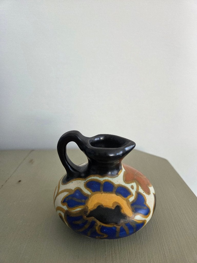 Gouda Plateel vaasje met oortje, Ophalen of Verzenden