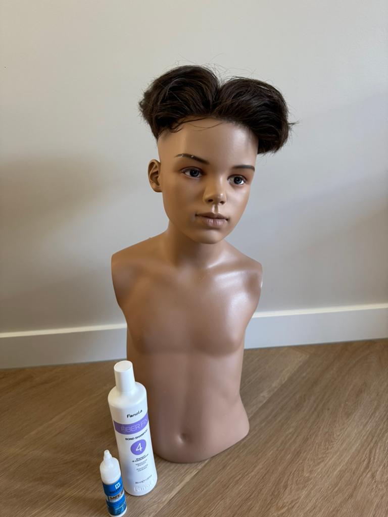 2x haar prothese man ECHT haar haarwerk haarstuk toupet, Ophalen, Zo goed als nieuw, Pruik of Haarverlenging