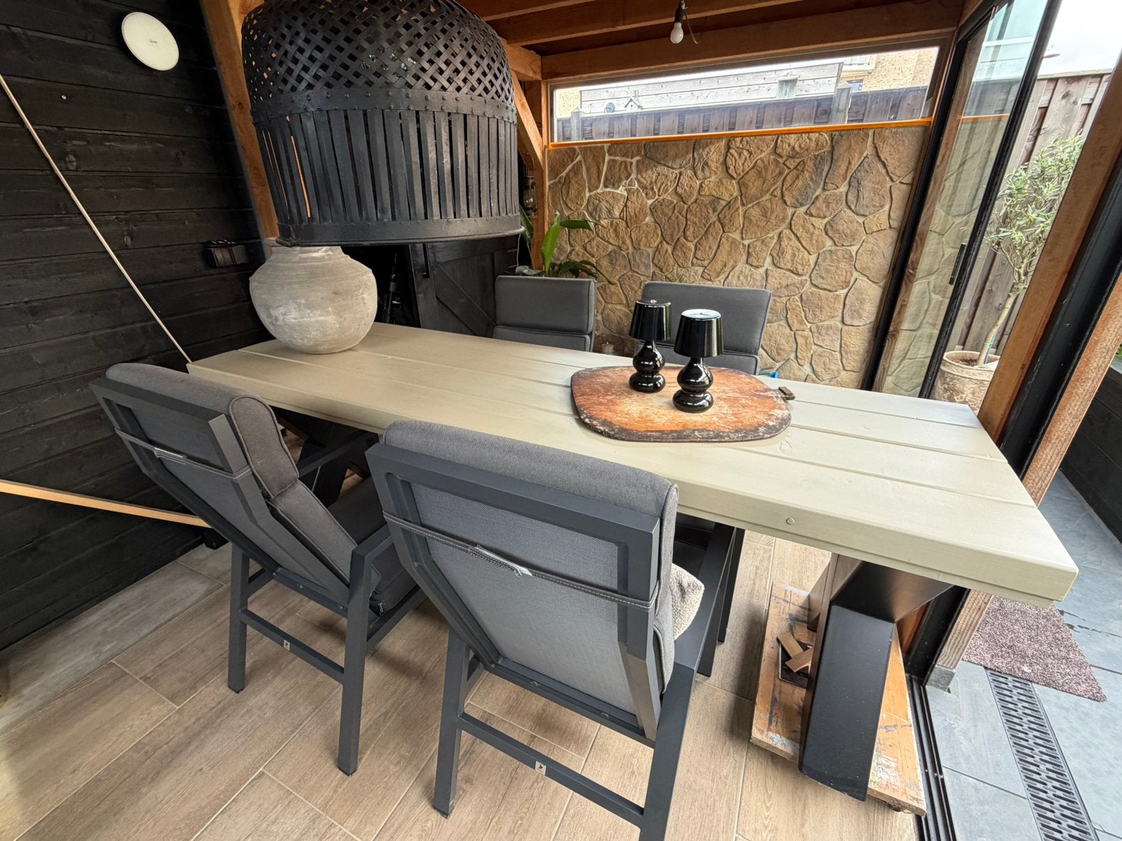 Tuintafel voor 6/8 personen, Ophalen, Zo goed als nieuw