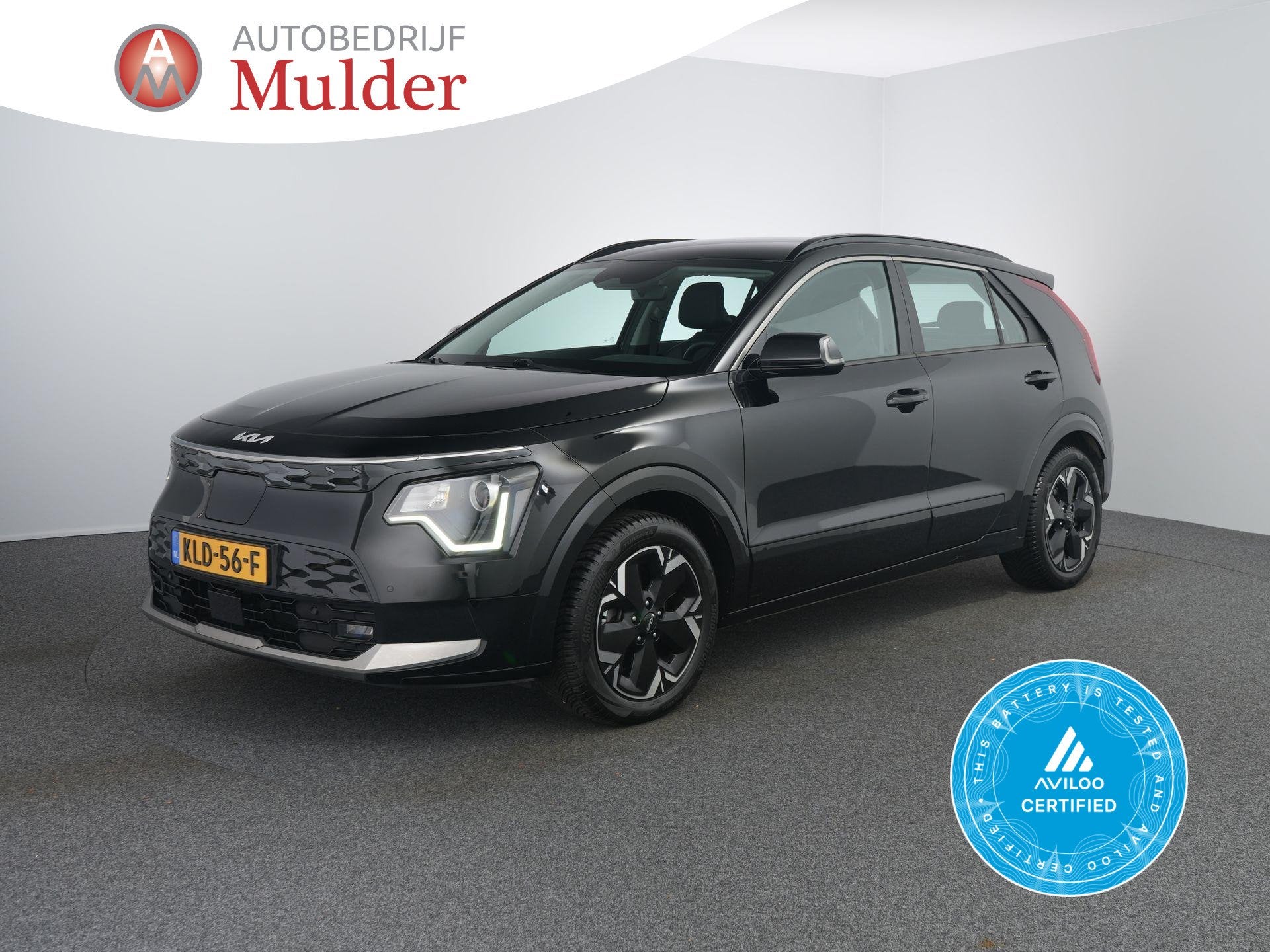 Kia Niro EV DynamicLine 64.8 kWh | SOH 97.5% | Winterpakket, Auto's, Kia, Gebruikt, 750 kg, Leder en Stof, Zwart