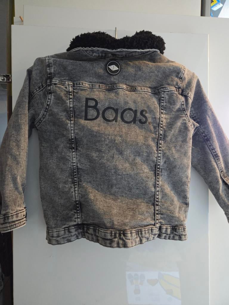 Stoere KMDB spijkerjas met teddy kraag maat 128, Kinderen en Baby's, Ophalen of Verzenden, Zo goed als nieuw, Meisje, Jas