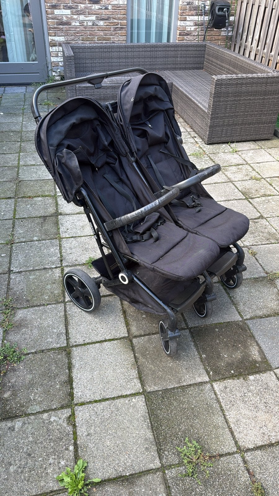 Gebruikte tweelingbuggy in goede staat, Kinderen en Baby's, Ophalen of Verzenden, Gebruikt, Overige merken, Duomodel