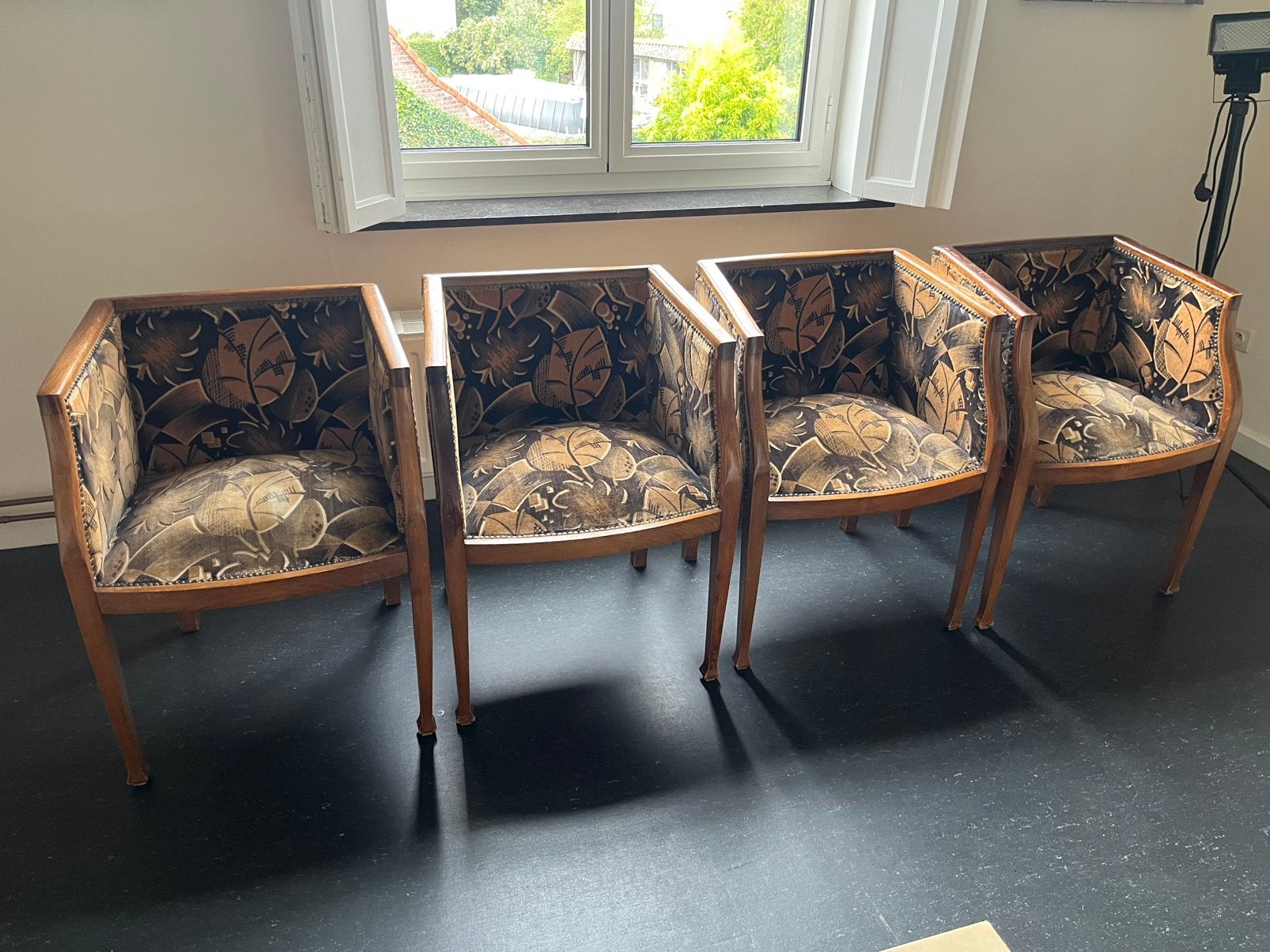 Art deco, kuipstoelen, zelels, fauteuil, bank, Ophalen, Eenpersoons, 75 tot 100 cm, Zo goed als nieuw