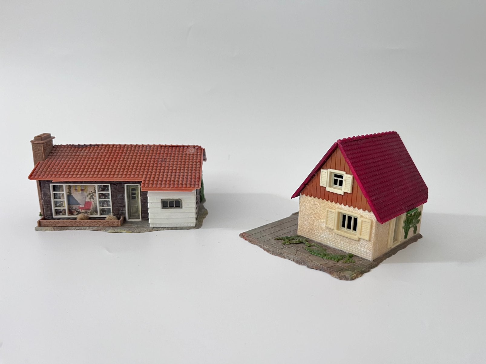 Set van 2 vintage Faller H0 huisjes: B-266 & B-202, Overige merken, Gebruikt, Gelijkstroom of Wisselstroom, Brug, Tunnel of Gebouw