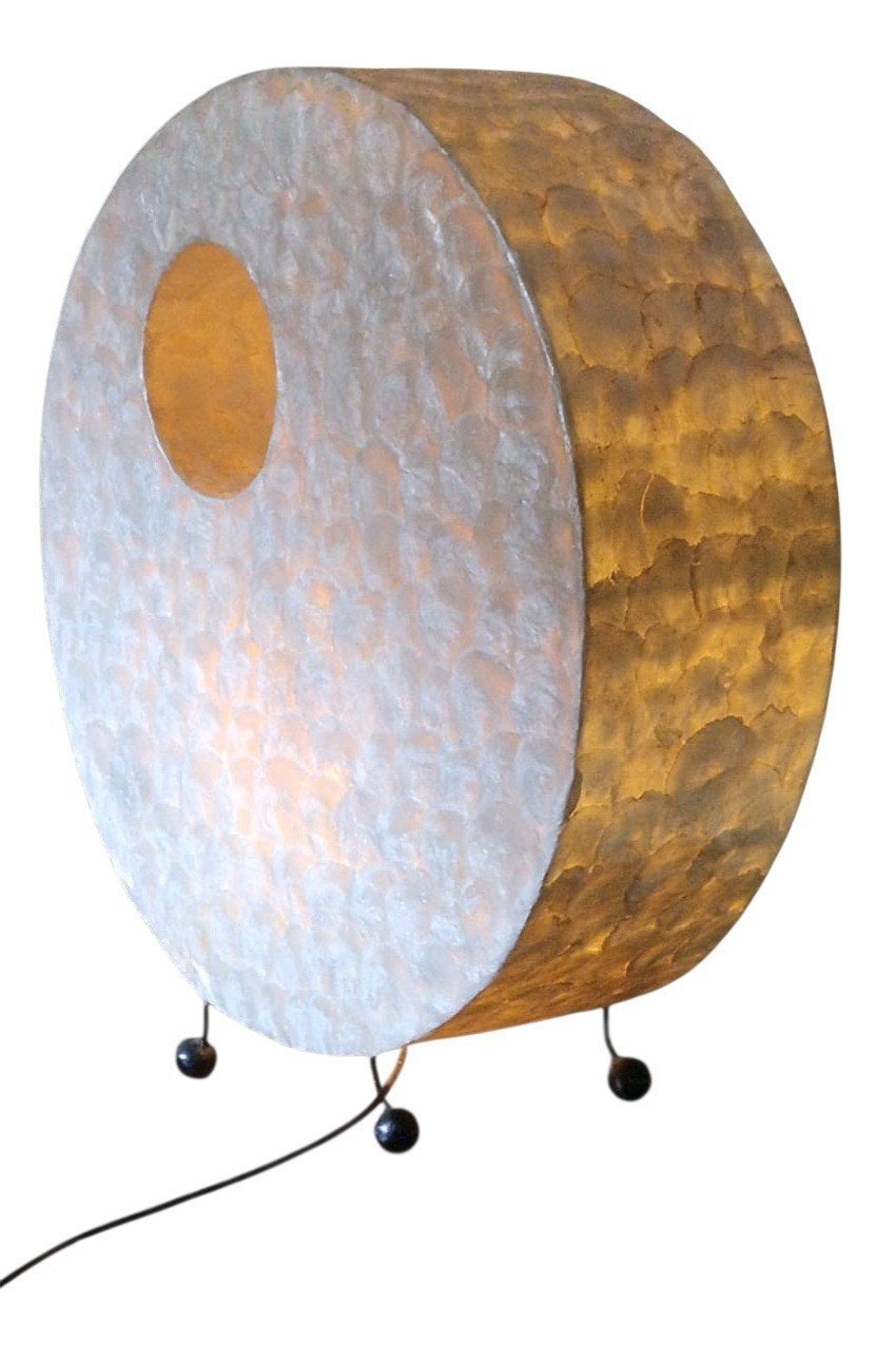 Grote Ibiza Capiz Schelpenlamp / Donut Tafellamp – XL 59cm, Ophalen