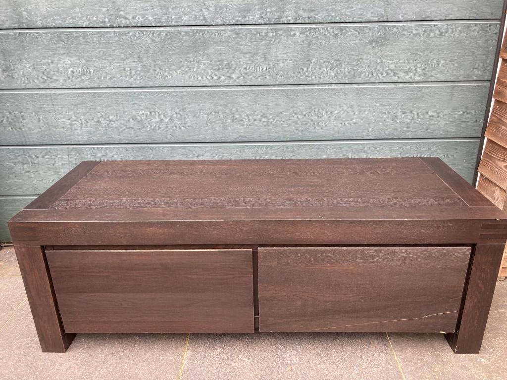 Tv meubel kast wenge, bruin, Ophalen, Gebruikt, 150 tot 200 cm, Minder dan 100 cm