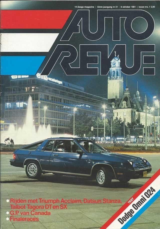 Autorevue 21 1981 : Talbot Tagora - Triumph Acclaim - Dodge, Ophalen of Verzenden, Gelezen, Algemeen