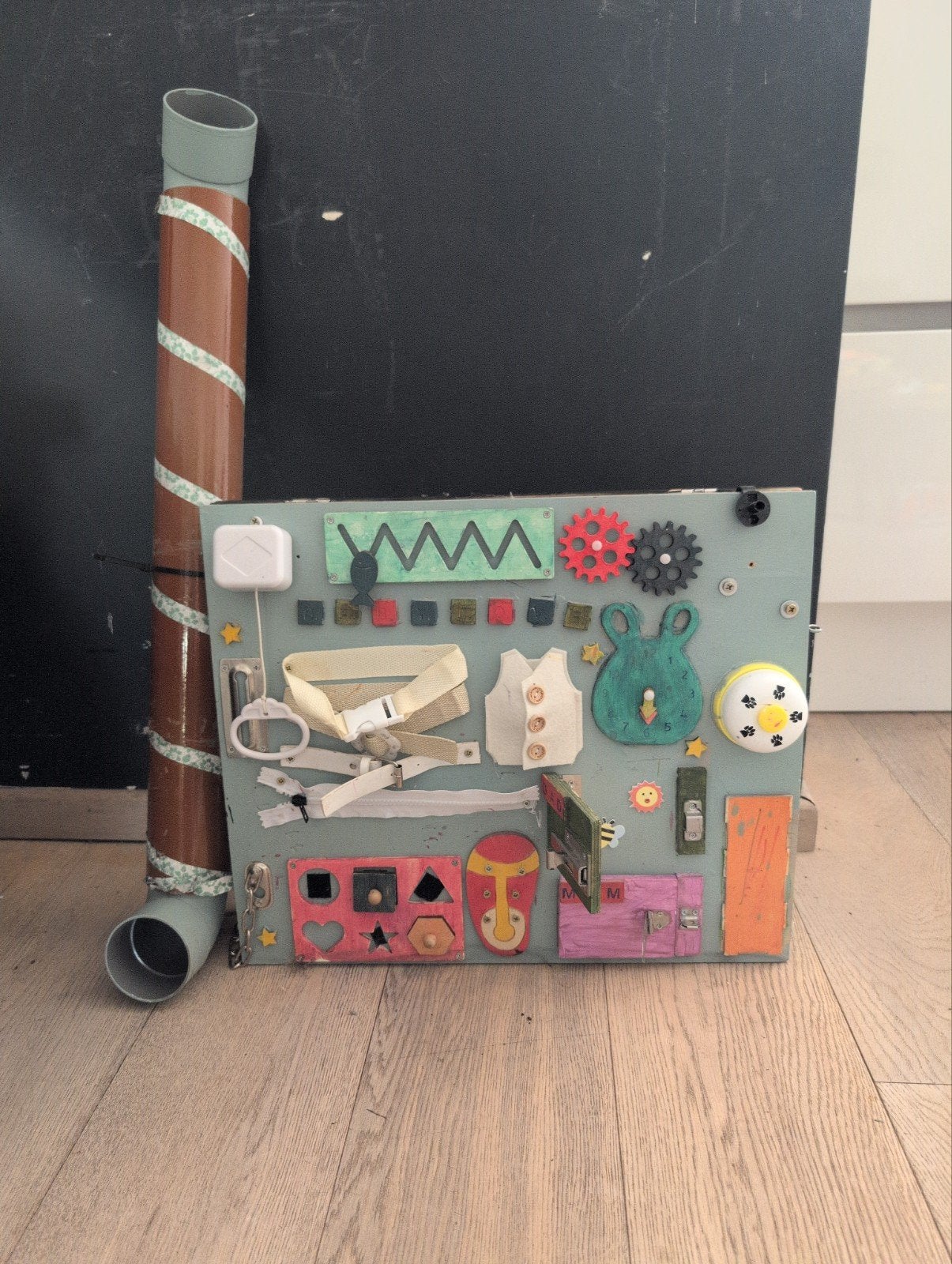 Montessori Busy Board met Tekenbord, Ophalen of Verzenden