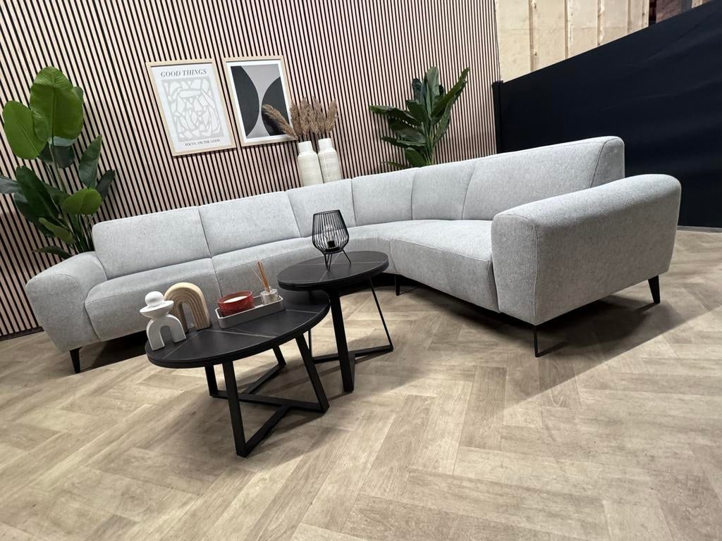 ZGAN Label51 Moderne Hoekbank Mauro - Grijs - 285 x 240, Huis en Inrichting, 250 tot 300 cm, Moderne hoekvank japandi tijdloos grijs label51 scandinavisch