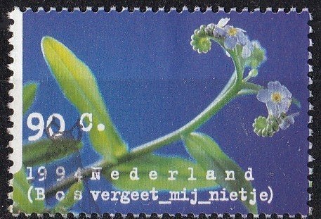 Natuur en milieu – Vergeet-mij-nietje - gebruikt – NVPH 1603, Ophalen of Verzenden, Na 1940, Gestempeld