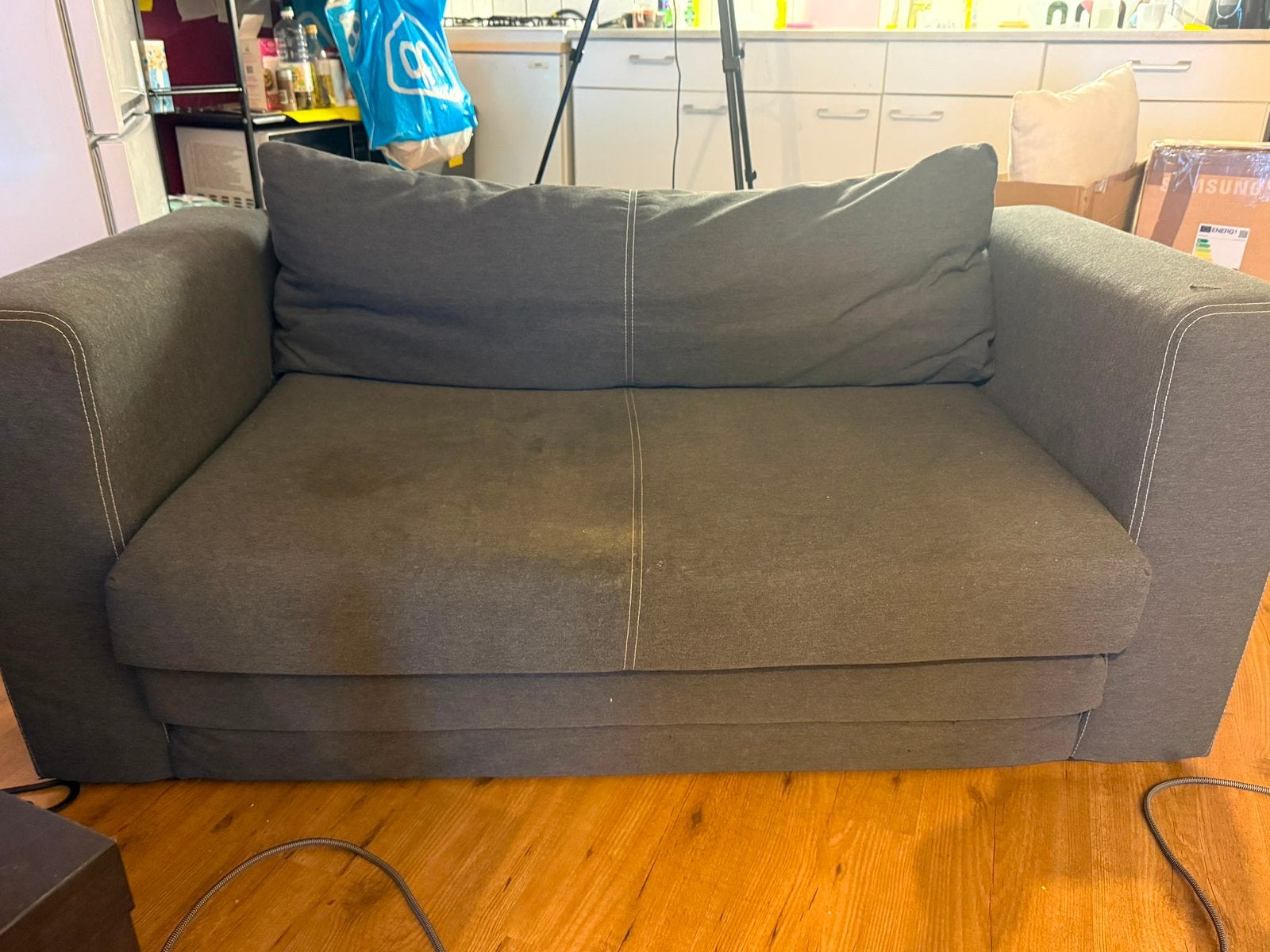 ikea grey sofa (bank), Ophalen, Gebruikt, Tweepersoons