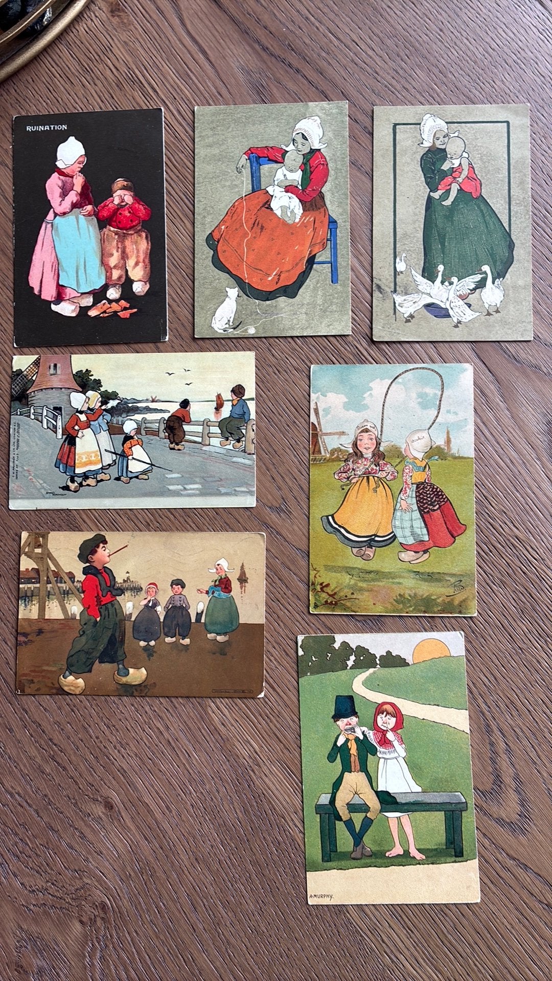 Diverse afbeeldingen.Oa boer/boerin,verdriet,touw springen,, Ophalen of Verzenden