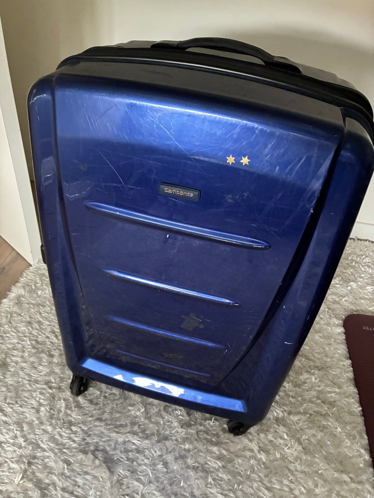 Samsonite Koffer 67x45x30 cm - Gebruikt met schade, 60 tot 70 cm, Gebruikt, Hard kunststof, 45 tot 55 cm
