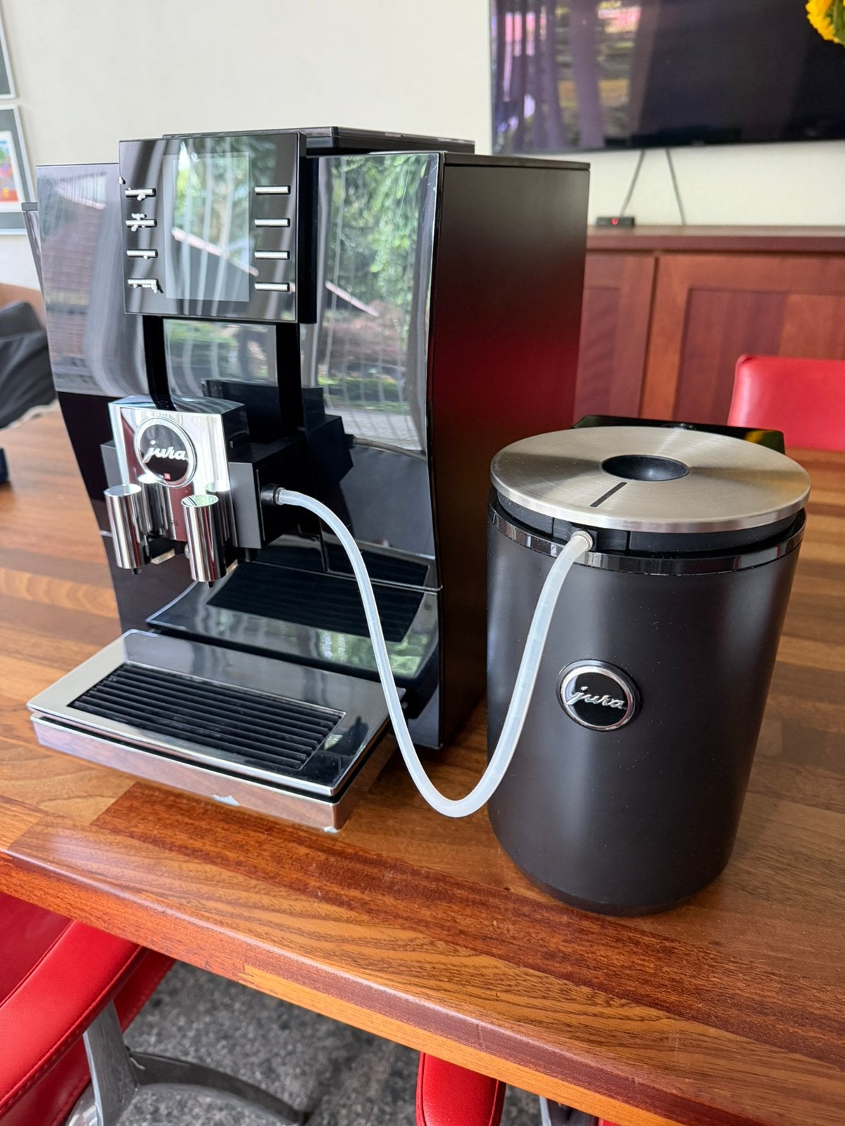 Jura Z6  generatie 2  diamond black, Gebruikt, Koffiemachine, Ophalen of Verzenden, Afneembaar waterreservoir