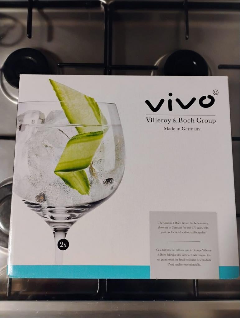 Vivo Villeroy & Boch Gin Tonic Glazen (2x), Ophalen of Verzenden, Nieuw, Glas, Glas of Glazen