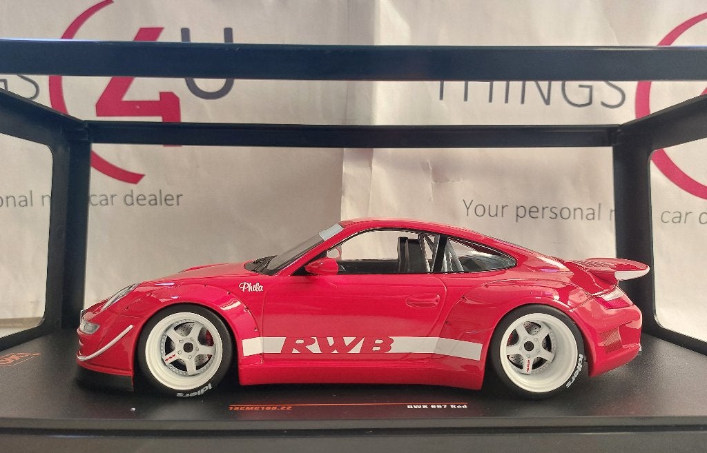 Ixo 1:18 Porsche 911 (997) RWB rood nieuw in verpakking, Ophalen of Verzenden, Nieuw, Auto, Overige merken