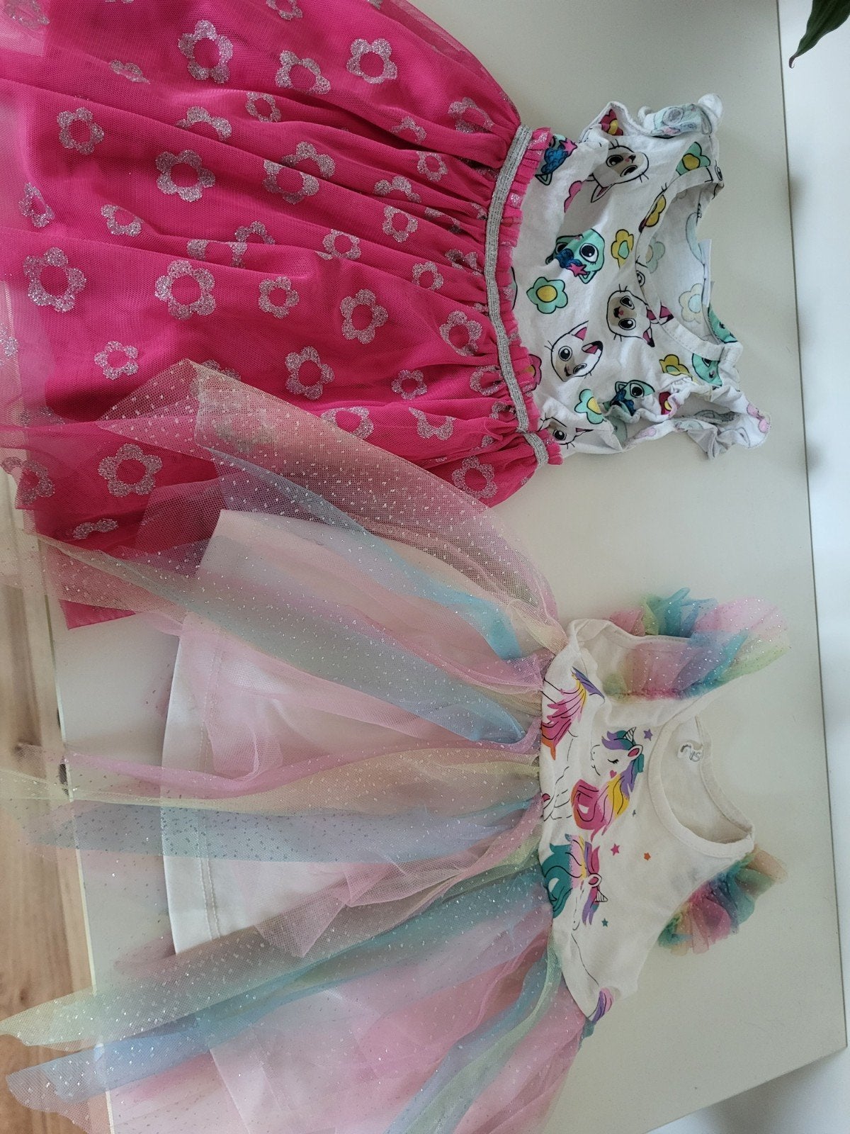 Feestjurken voor meisjes 1-2 jaar - Roze en Regenboog, Ophalen of Verzenden, Zo goed als nieuw, Onbekend, Meisje