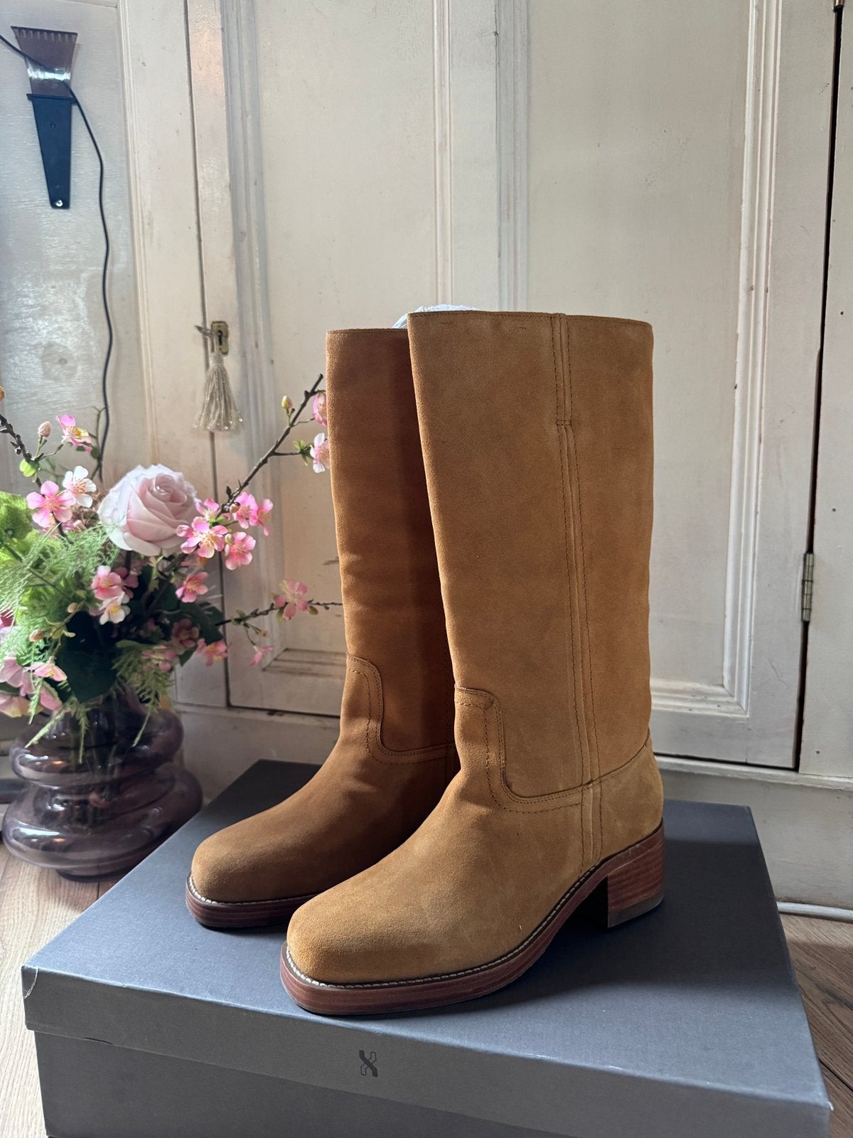 Hoge laarzen suede annanina romyboomsma 40, Ophalen of Verzenden, Nieuw, Bruin, Hoge laarzen