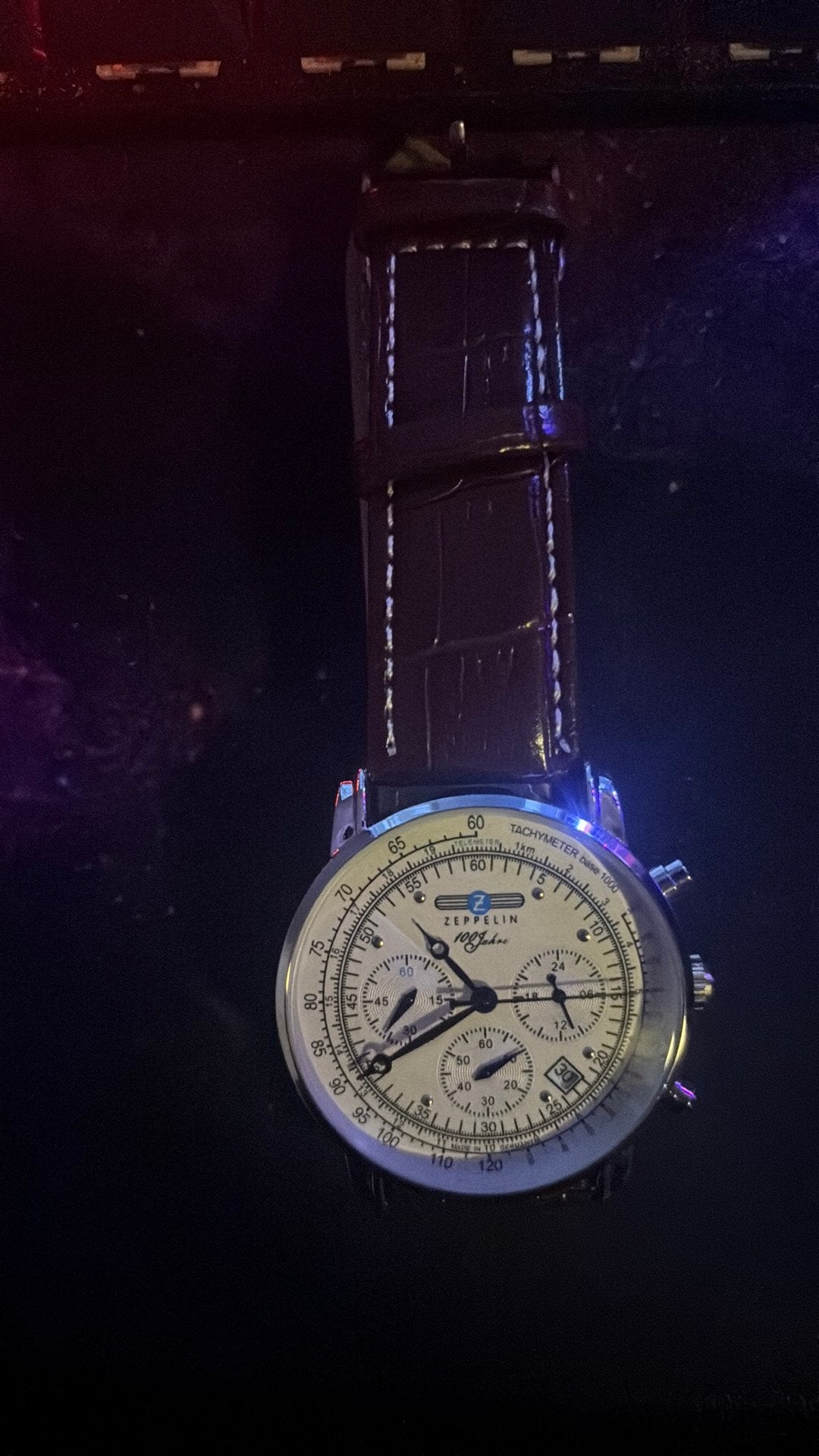 Zeppelin 100 Jahre Chronograph, Overige merken, Staal, Met bandje, Polshorloge