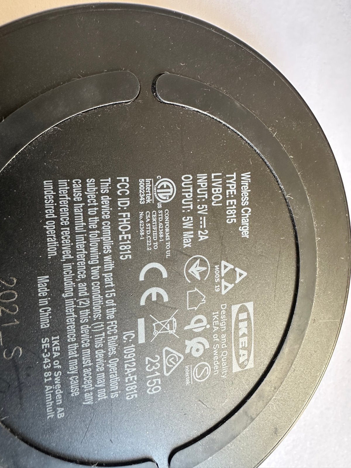 IKEA LIVBOJ Draadloze Oplader (3 stuks) met adapter, Ophalen of Verzenden, Gebruikt