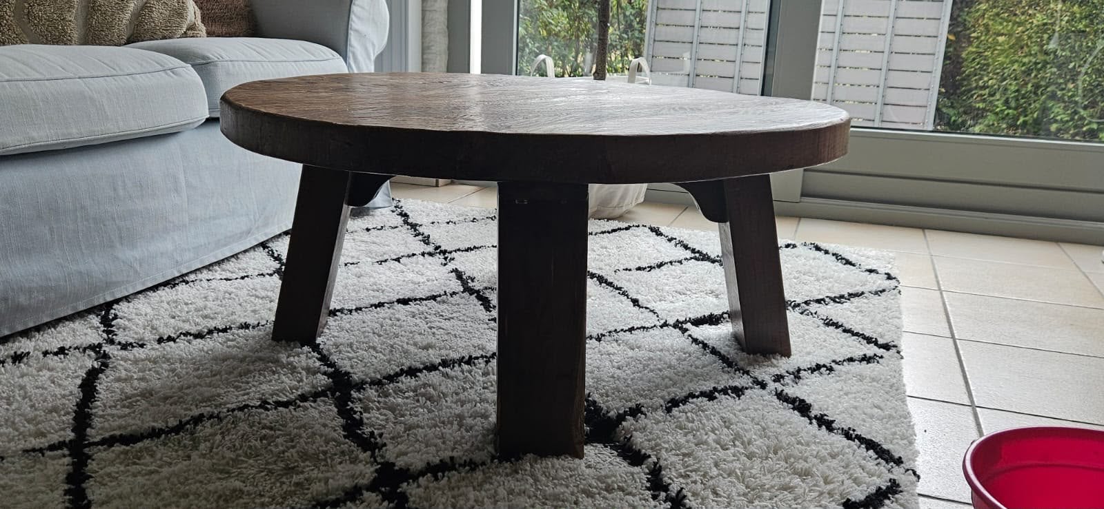 Salontafel - robuust - massief hout, Ophalen, 50 – 75, Gebruikt, 50 tot 100 cm