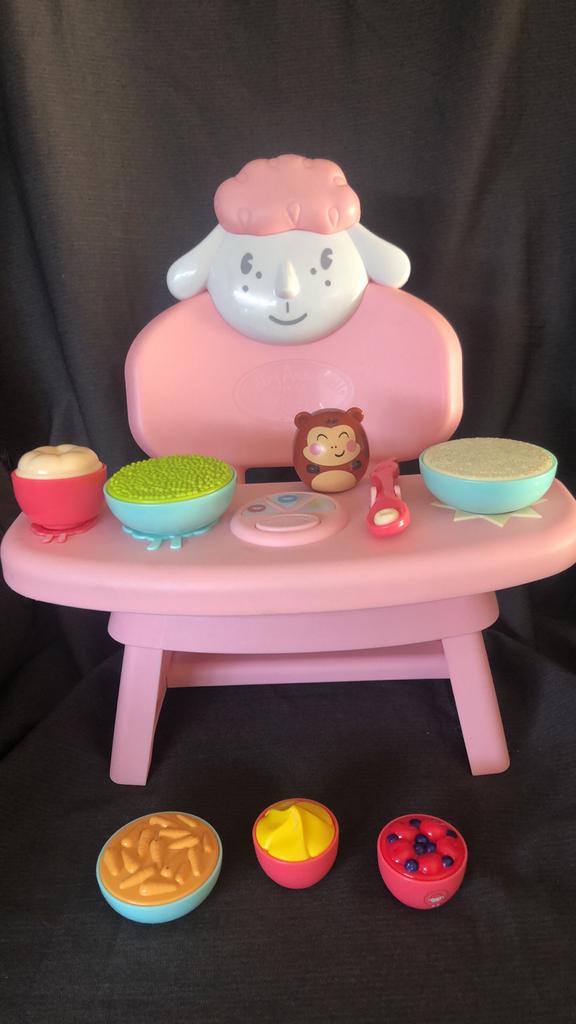 Baby Annabell Poppenstoel met Eetset en Geluid, Ophalen of Verzenden, Gebruikt, Toebehoren