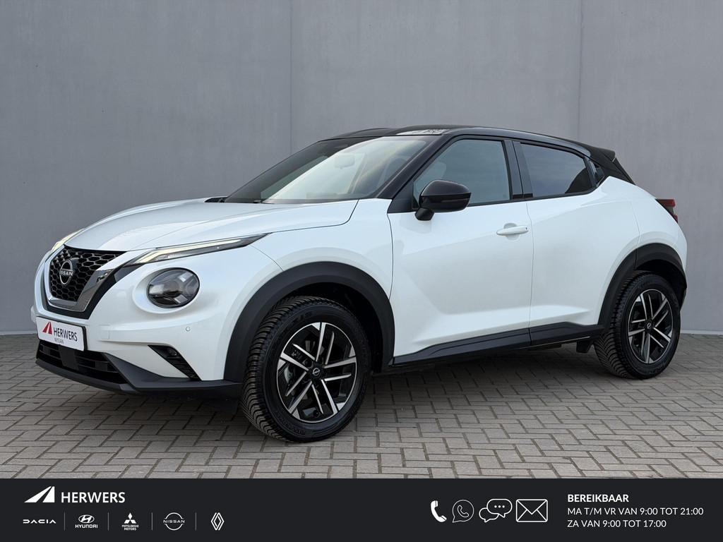 Nissan Juke 1.0 DIG-T DCT N-Connecta Automaat / Fabrieksgara, Stof, Euro 6, Wit, Bedrijf