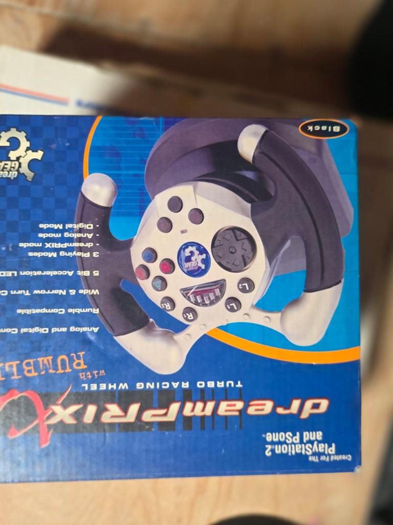 DreamPRIX Turbo Racing Wheel voor PlayStation 2 en PSone, Ophalen of Verzenden, Gebruikt