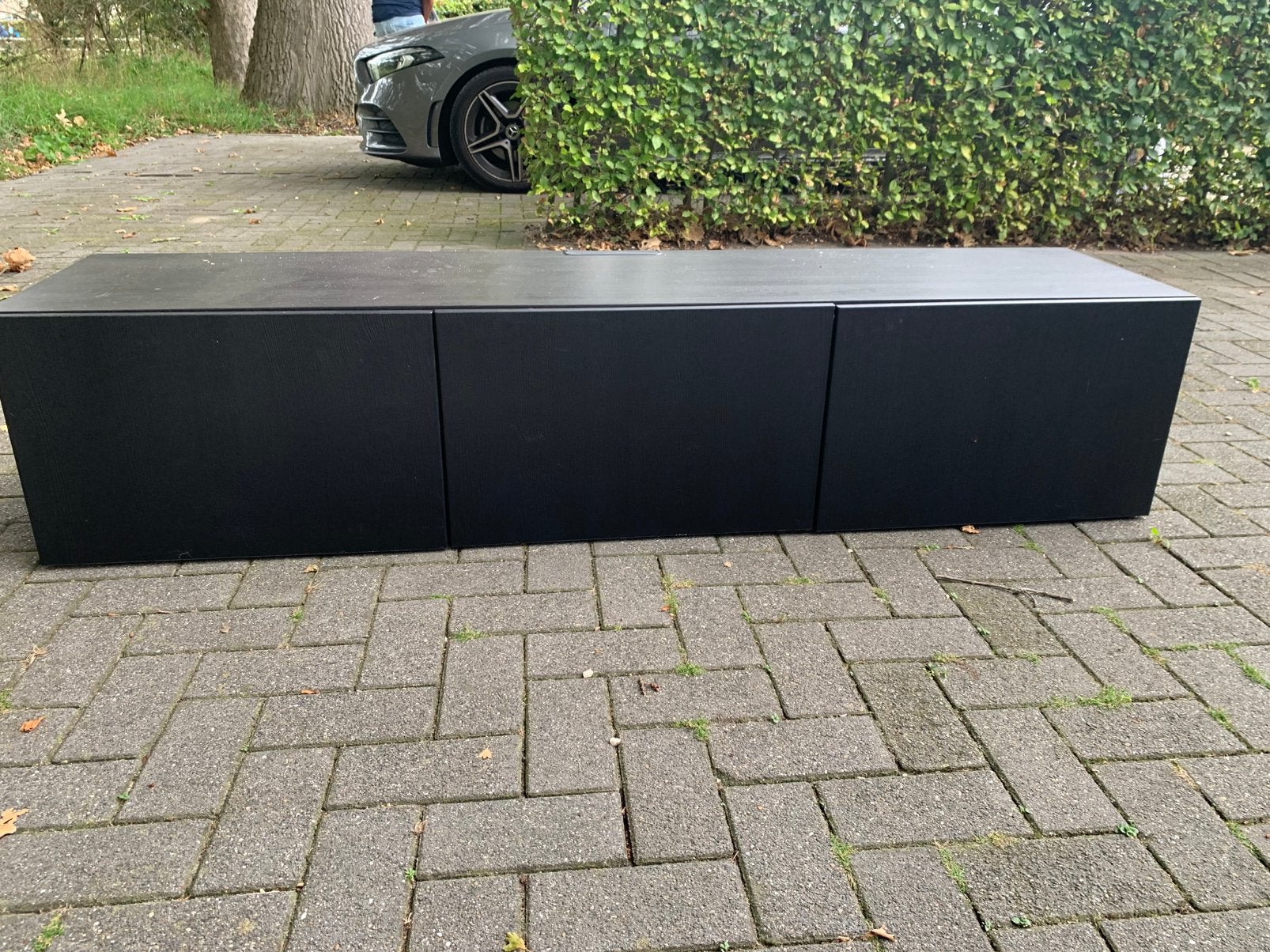 Foto 3 van Besta TV meubel 180 cm breed zwart/bruin in zeer goede staat