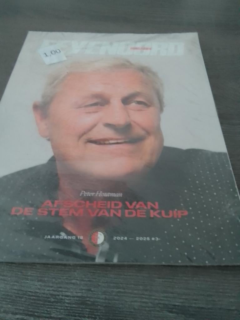 Feyenoord Magazine Peter Houtman Afscheid Stem van de Kuip, Eén stripboek, Ophalen, Zo goed als nieuw, Peter Houtman (onderwerp)
